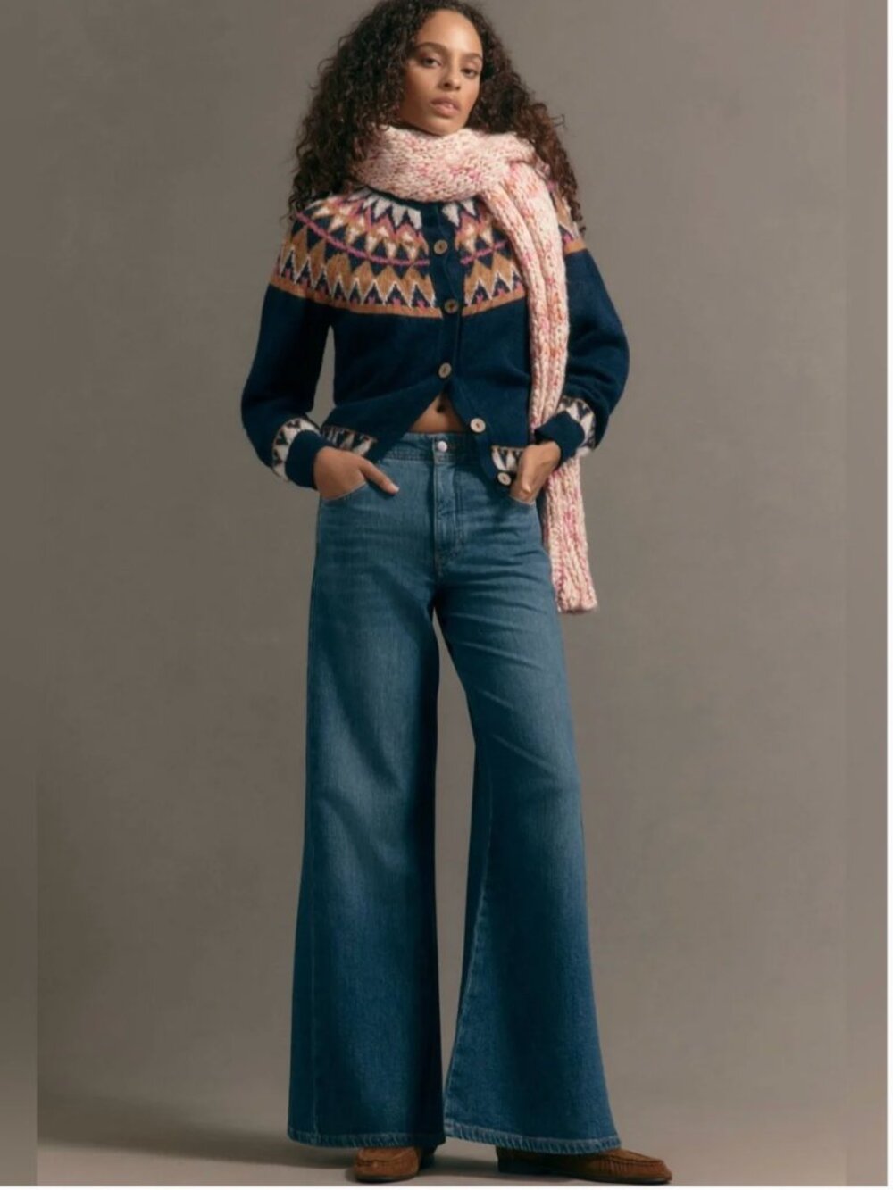 Pilcro Adi Mid-Rise Flare Jeans Dark Denim 27 - Picture 4 of 9